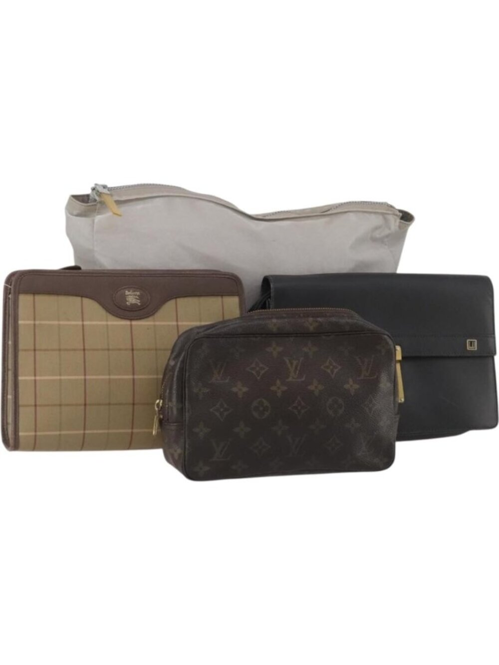 Dunhill LOUIS VUITTON Burberrys Chanel Monogram Bag Leather 4 Set